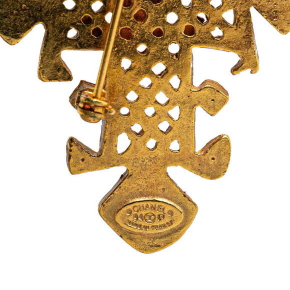 CHANEL Gold Coco Mark Brooch - Picture 3 of 3